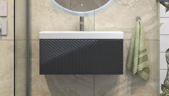 Тумба под раковину Velvex Edge 80 tp.EDG.9696.80.1Y подвесная Графит