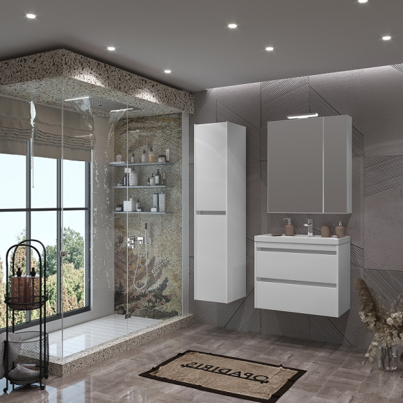 Зеркальный шкаф Opadiris Фреш 70 00-00003584 Белый глянцевый Зеркальный шкаф Opadiris Фреш 70 00-00003584 Белый глянцевый