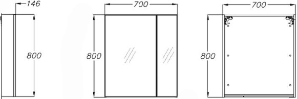 Зеркальный шкаф Opadiris Фреш 70 00-00003584 Белый глянцевый Зеркальный шкаф Opadiris Фреш 70 00-00003584 Белый глянцевый