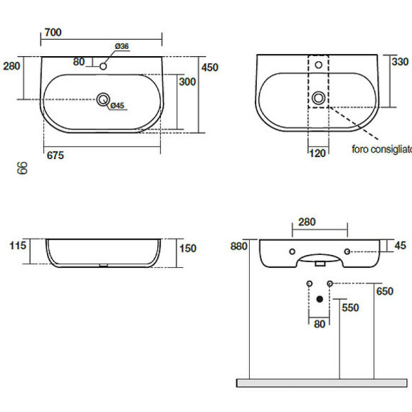 Раковина Kerasan Nolita 70 534201*1 Белая Раковина Kerasan Nolita 70 534201*1 Белая
