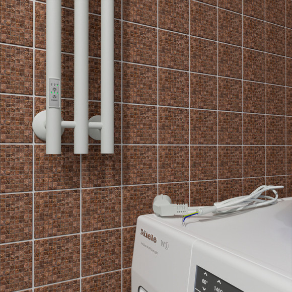 Электрический полотенцесушитель Маргроид Inaro 1200x120 Inaro-12012-1049-9016L левый Белый матовый