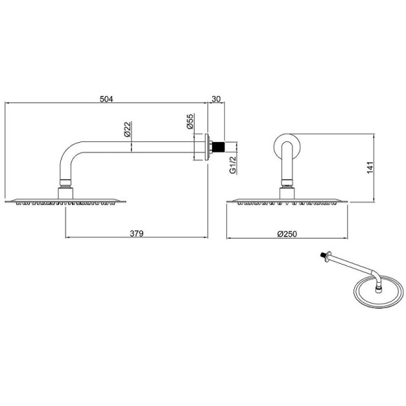 Верхний душ Allen Brau Priority 5.31017-BN Никель брашированный Верхний душ Allen Brau Priority 5.31017-BN Никель брашированный