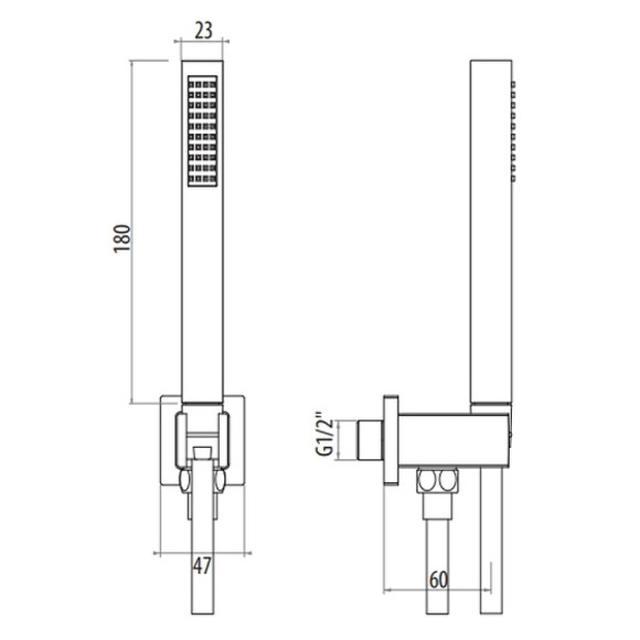Душевой гарнитур Gattoni Programma Doccia KTQ01/PDC0 Хром Душевой гарнитур Gattoni Programma Doccia KTQ01/PDC0 Хром
