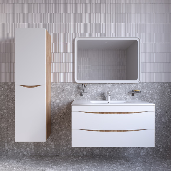 Шкаф пенал Iddis Cloud 40 CLO40Y0i97 подвесной Белый матовый Дуб золотистый Шкаф пенал Iddis Cloud 40 CLO40Y0i97 подвесной Белый матовый Дуб золотистый