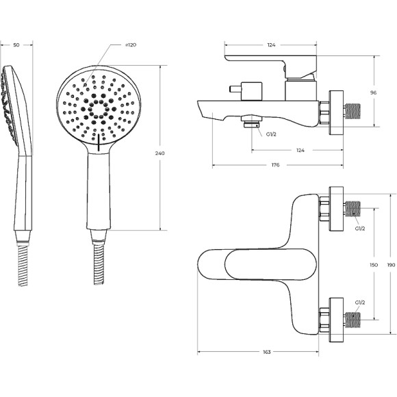Смеситель для ванны Cezares Stylus STYLUS-VD-IN Сатин