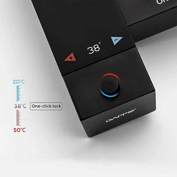 Гигиенический душ со смесителем Gappo G7207-60 с термостатом Черный матовый