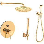 Душевая система Paffoni Light KITZLIG015HGKING с гигиеническим душем Золото медовое Душевая система Paffoni Light KITZLIG015HGKING с гигиеническим душем Золото медовое