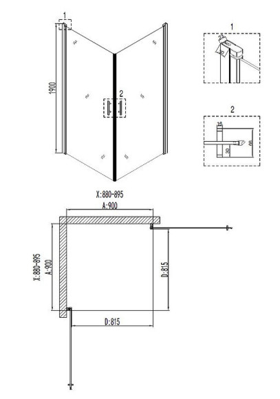 Душевой уголок Niagara Nova 90х90 NG-6603-08 профиль Хром стекло прозрачное Душевой уголок Niagara Nova 90х90 NG-6603-08 профиль Хром стекло прозрачное