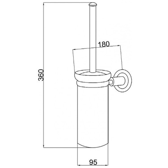 Ершик для унитаза Boheme Murano 10913-CH-CR Хром Шоколад
