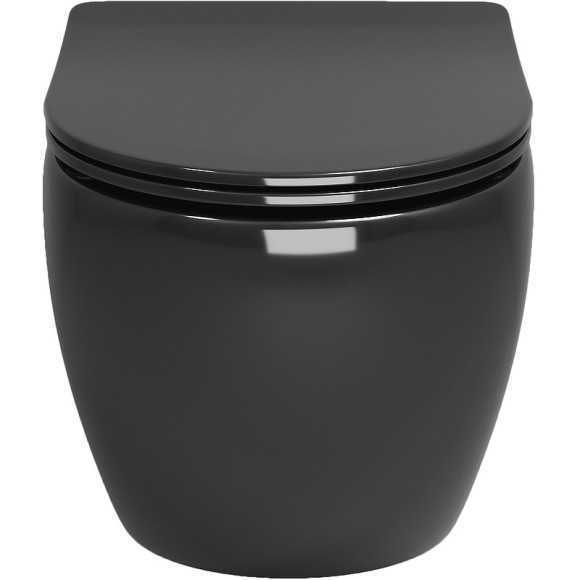 Унитаз Grossman GR-4411blackS подвесной Черный глянец с сиденьем Микролифт Унитаз Grossman GR-4411blackS подвесной Черный глянец с сиденьем Микролифт