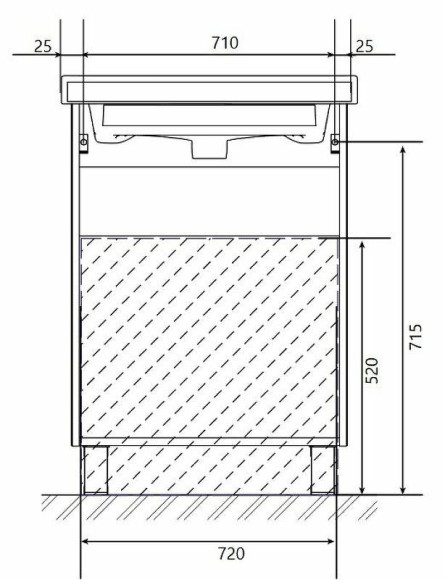 Тумба под раковину 1MarKa Gaula 80Н У92517 White