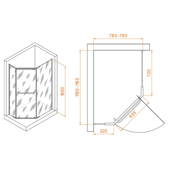 Душевой уголок RGW Passage PA-091 120x80 35089182-11 профиль Хром стекло прозрачное Душевой уголок RGW Passage PA-091 120x80 35089182-11 профиль Хром стекло прозрачное