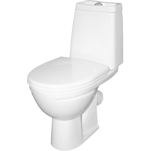 Унитаз-компакт Sanita Марс WC.CC/Mars/2-DM.Rim/WHT.G/S1 с бачком и сиденьем Микролифт