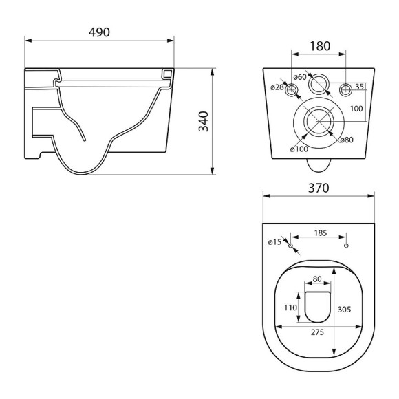 Унитаз Point Веста PN41701BM подвесной Черный матовый с сиденьем Микролифт Унитаз Point Веста PN41701BM подвесной Черный матовый с сиденьем Микролифт