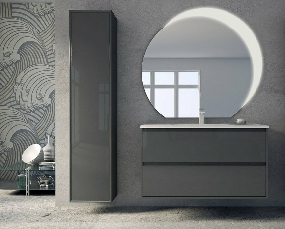 Тумба под раковину Cezares Glass 100 41805 подвесная Antracite