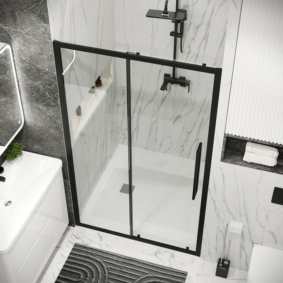 Душевая дверь Grossman Cosmo 130 100.K33.02.130.21.00 профиль Черный матовый стекло прозрачное Душевая дверь Grossman Cosmo 130 100.K33.02.130.21.00 профиль Черный матовый стекло прозрачное