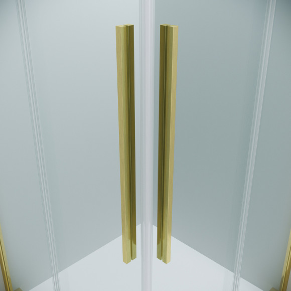 Душевой уголок Grossman Galaxy 80х70 300.K33.01.8070.32.00 профиль Золото сатин стекло прозрачное Душевой уголок Grossman Galaxy 80х70 300.K33.01.8070.32.00 профиль Золото сатин стекло прозрачное