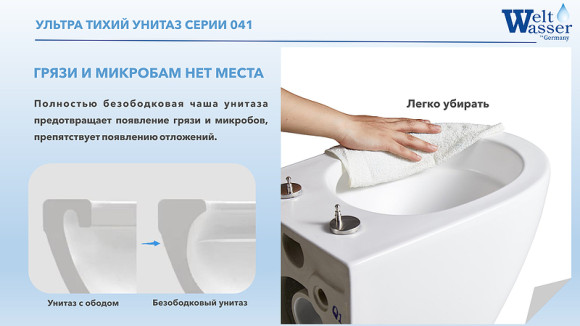 Унитаз WeltWasser Salzbach 041 MT-GR 10000008259 подвесной Серый матовый с сиденьем Микролифт