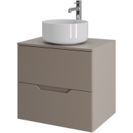 Тумба с раковиной Orange Line 60 Li-60TuLMDF+B07-345W подвесная Латте матовый