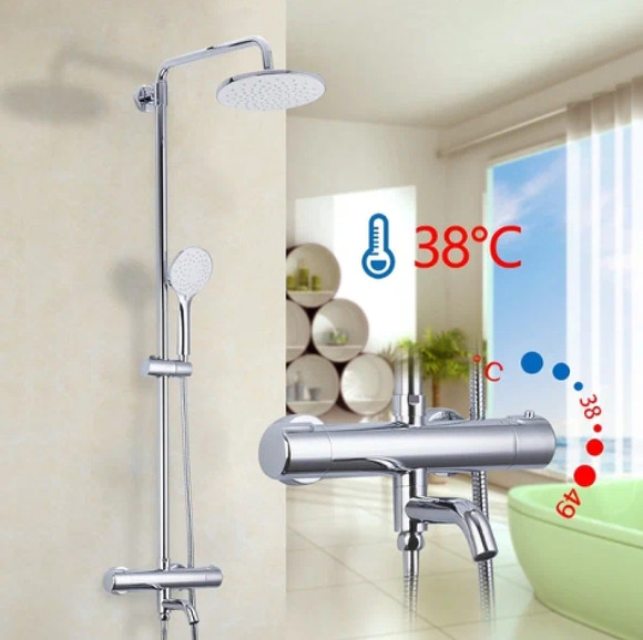 Душевая система Gappo G90 G2490 с термостатом Хром Душевая система Gappo G90 G2490 с термостатом Хром