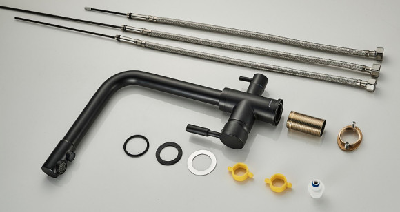 Смеситель для кухни ALMAes Izer AS-875-08 Черный матовый Смеситель для кухни ALMAes Izer AS-875-08 Черный матовый