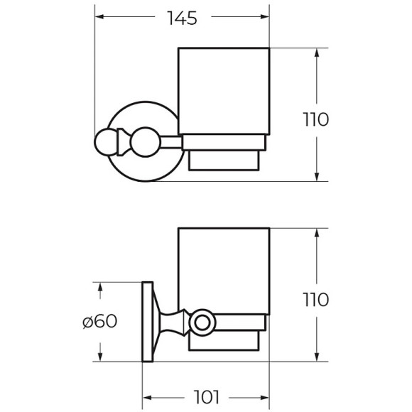 Стакан для зубных щеток Art&Max Antic AM-E-2668AL Хром Стакан для зубных щеток Art&Max Antic AM-E-2668AL Хром