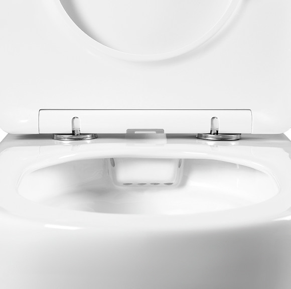 Комплект унитаза с инсталляцией Aquatek Set Aquatek Оберон KDI18 с сиденьем Микролифт и клавишей смыва Хром глянцевый