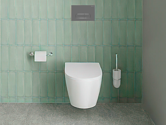 Комплект унитаза с инсталляцией Aquatek Set Aquatek Оберон KDI18 с сиденьем Микролифт и клавишей смыва Хром глянцевый