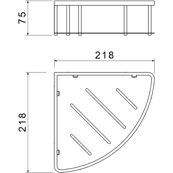 Полка корзина Aquatek AQ4926CR угловая Хром Полка корзина Aquatek AQ4926CR угловая Хром