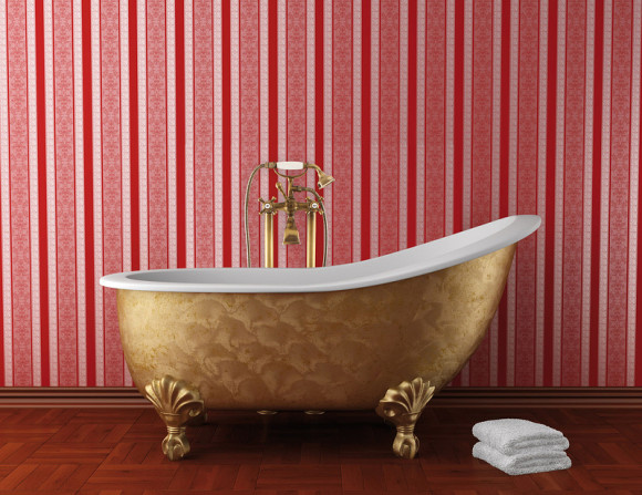 Смеситель для ванны Rav Slezak Morava retro MK150.5/2Z Золото