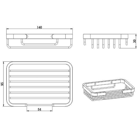 Мыльница Allen Brau Priority 6.31016-BN Никель брашированный Мыльница Allen Brau Priority 6.31016-BN Никель брашированный