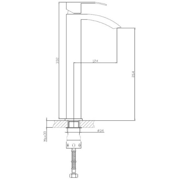 Смеситель для раковины Haiba HB11815 Нержавеющая сталь