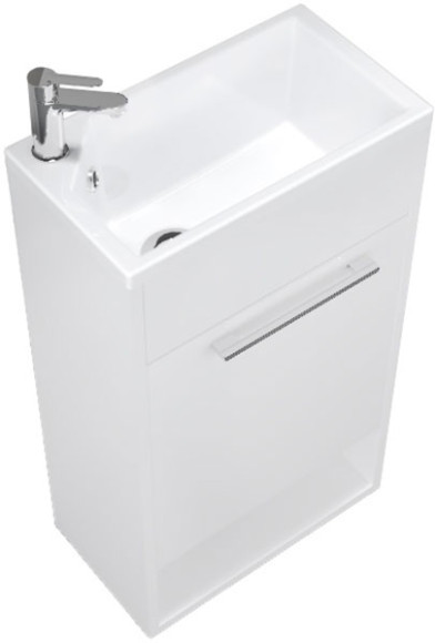 Тумба с раковиной 1MarKa Lira 40Н L У85921 Белая глянцевая