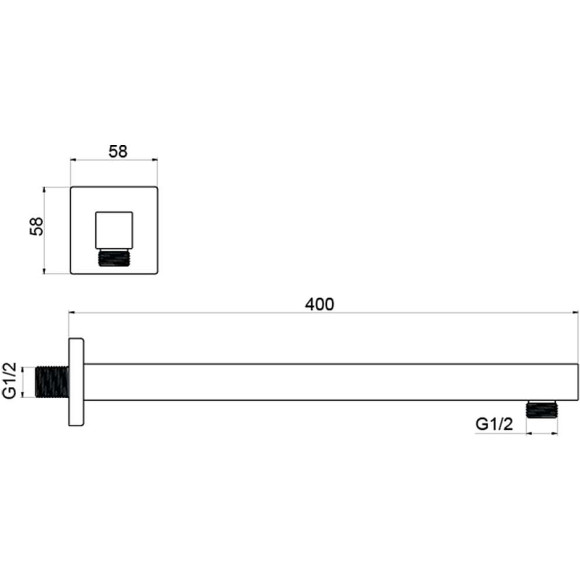 Кронштейн для верхнего душа Aquatek AQ2177MB Черный матовый Кронштейн для верхнего душа Aquatek AQ2177MB Черный матовый
