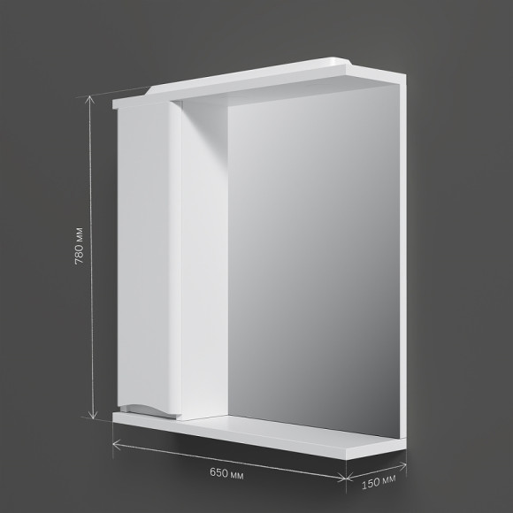 Зеркало со шкафом AM.PM Like 65 L M80MPL0651WG с подсветкой Белый