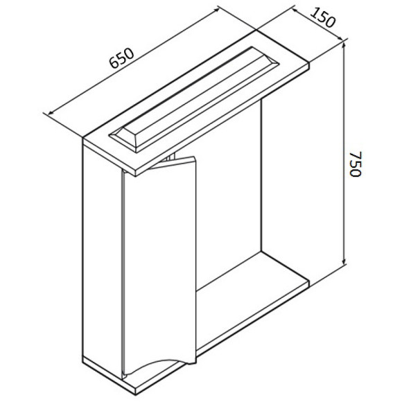 Зеркало со шкафом AM.PM Like 65 L M80MPL0651WG с подсветкой Белый