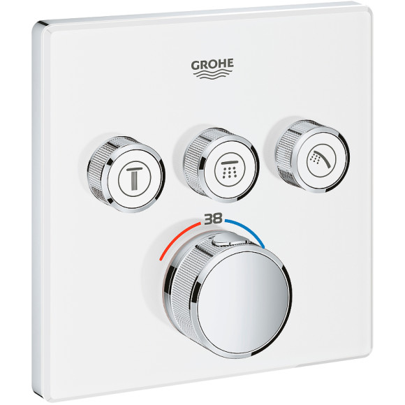 Смеситель для душа Grohe Grohtherm SmartControl 29157LS0 с термостатом Белая луна