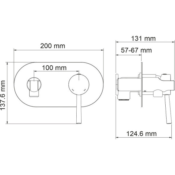 Гигиенический душ со смесителем WasserKRAFT Main 4138 Хром