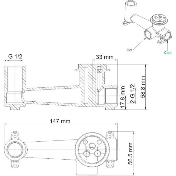 Гигиенический душ со смесителем WasserKRAFT Main 4138 Хром