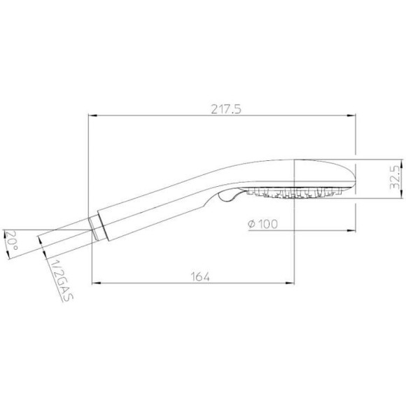 Ручной душ Bossini Syncronia B00805.030 Хром Ручной душ Bossini Syncronia B00805.030 Хром