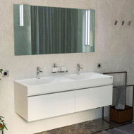 Тумба под раковину Velvex Pulsus 140 tp.PUL.PUL.140.2Y Белая глянцевая