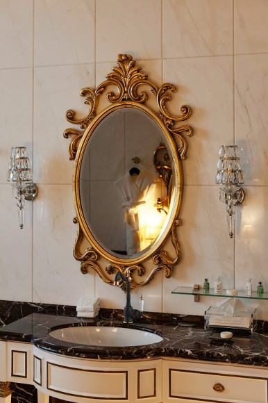 Смеситель для раковины GPD Retro Colored MTL180-S-R Черный матовый Розовое золото