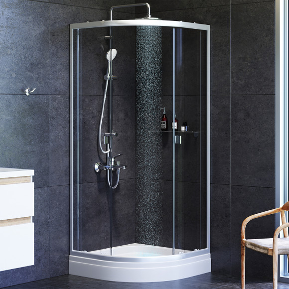 Душевой уголок AM.PM X-Joy Twin Slide 80х80 W88G-205-080MT64 профиль Хром матовый стекло прозрачное Душевой уголок AM.PM X-Joy Twin Slide 80х80 W88G-205-080MT64 профиль Хром матовый стекло прозрачное