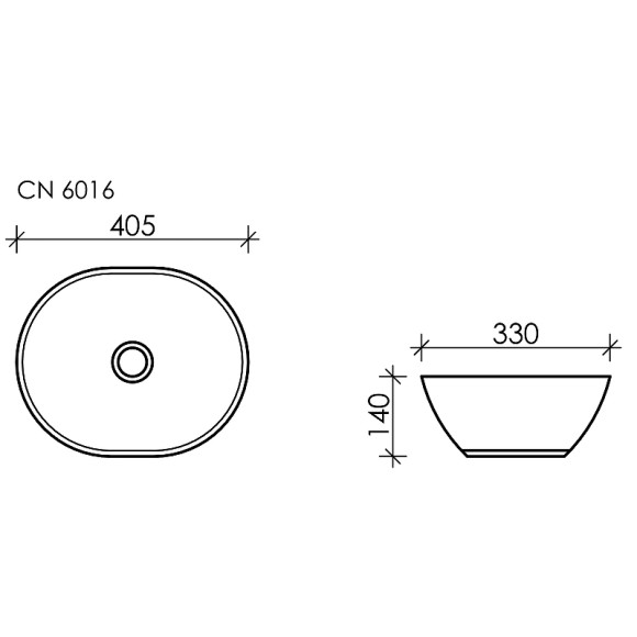 Раковина-чаша Ceramicanova Element 41 CN6016 Белая Раковина-чаша Ceramicanova Element 41 CN6016 Белая