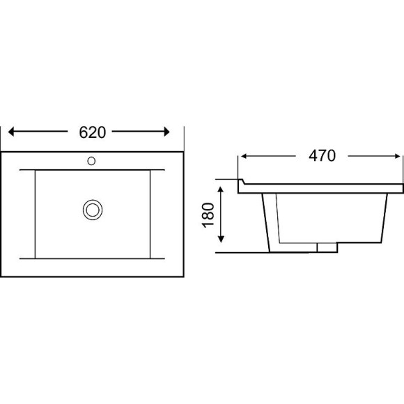Раковина WeltWasser Deilbach 7505 60 10000004625 Белый глянец
