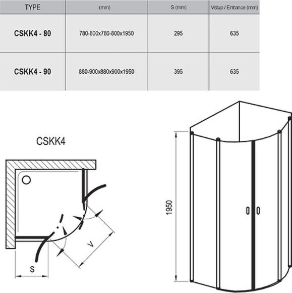 Душевой уголок Ravak Chrome CSKK4 80x80 3Q140U00Z1 профиль Сатин стекло Transparent Душевой уголок Ravak Chrome CSKK4 80x80 3Q140U00Z1 профиль Сатин стекло Transparent