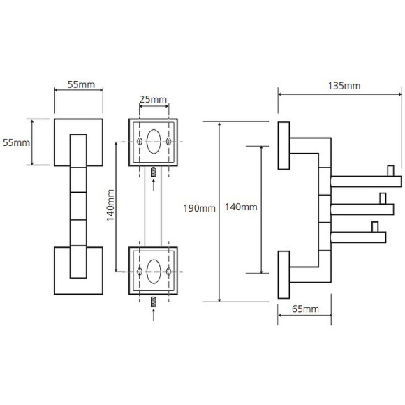 Тройной крючок Bemeta Beta 132206072 Хром