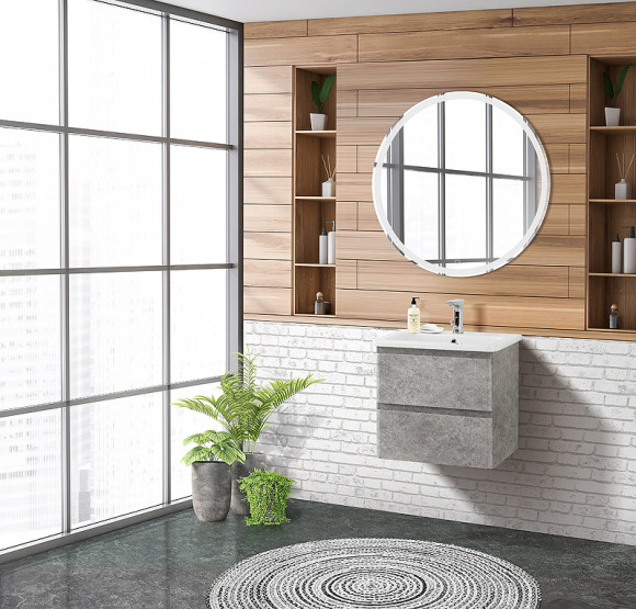 Тумба под раковину BelBagno 50 ALBANO-CER-500-2C-SO-CVG подвесная Cemento Verona Grigio