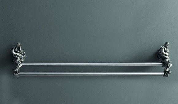 Полотенцедержатель Art&Max Romantic AM-B-0818-T двойной Серебро