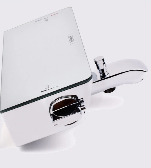 Смеситель для ванны Hansgrohe Ecostat Select 13141400 с термостатом Хром Белый
